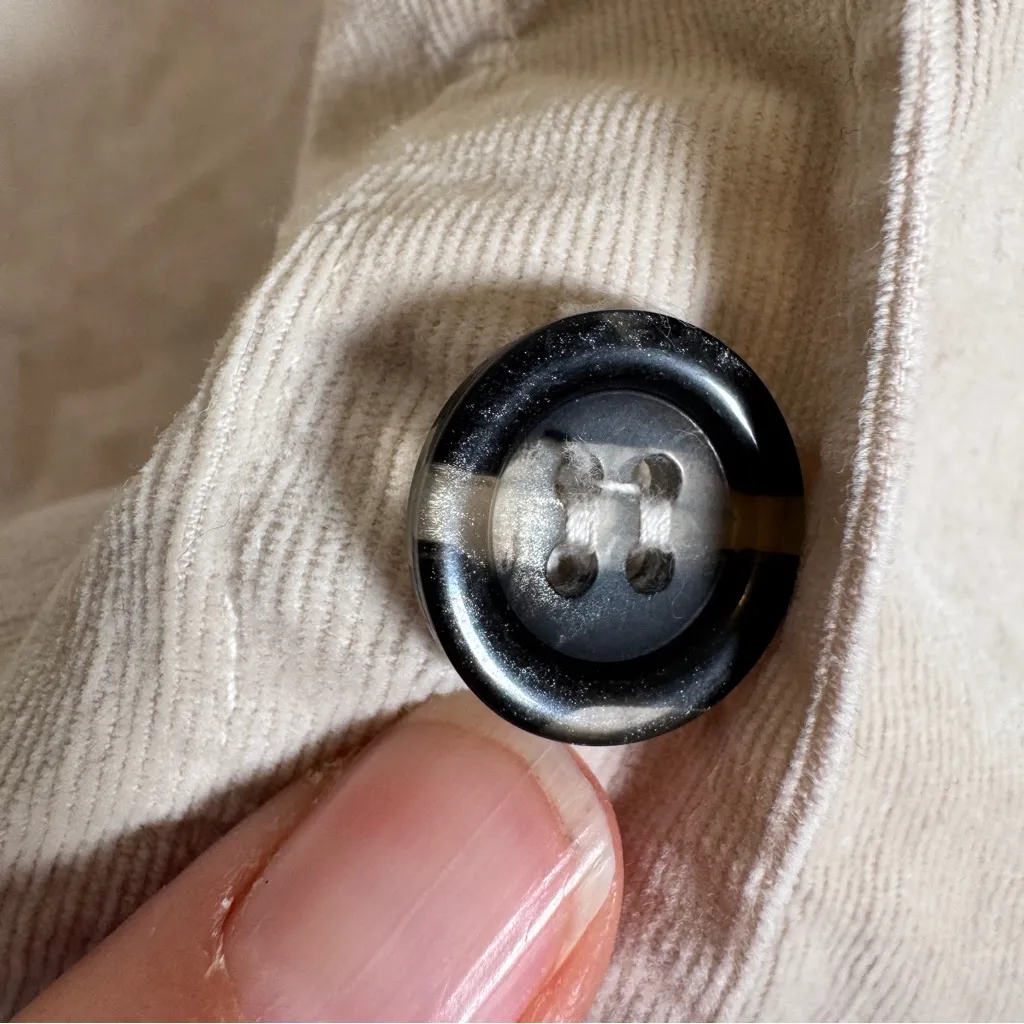 Cut Loose Beige Micro Corduroy Shaket Jacket Womens M Lagenlook Casual Buttons Size M - Image 7