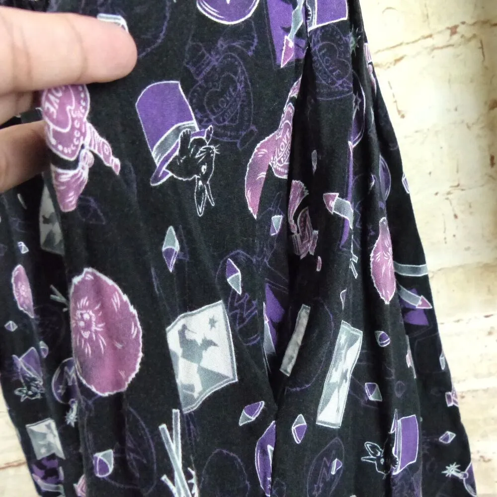 Harry Potter Dress Womens M Black Weasleys Wizard Wheezes Bell Sleeve Witch Rock - Image 10