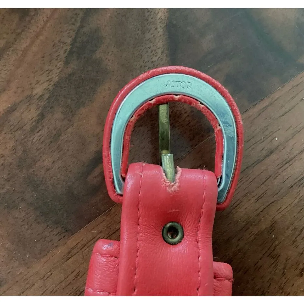 Vintage Astor Dress Belt Red - Image 5