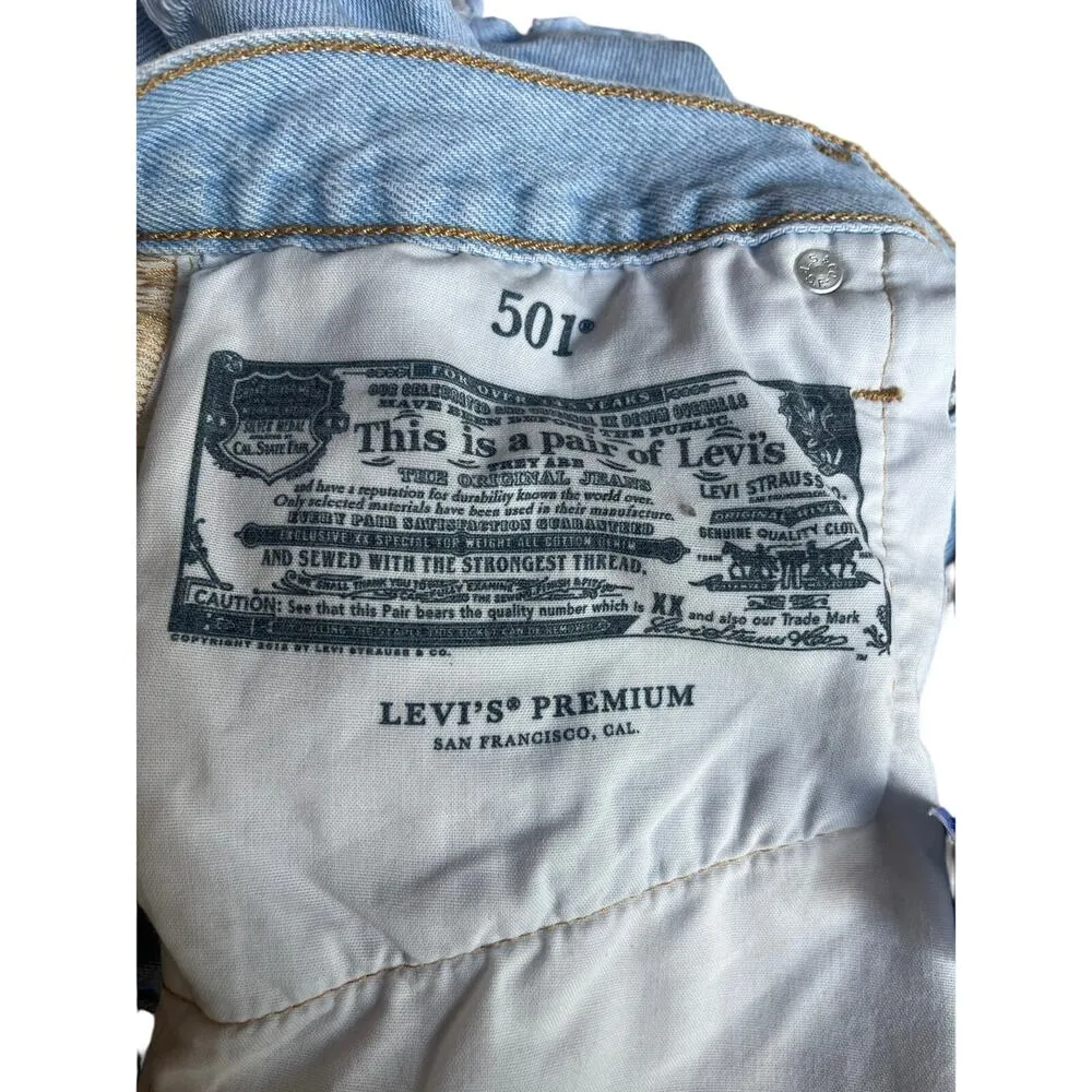 Levi's Premium 501 Denim Shorts 29 - Image 9