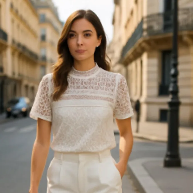 Zara White Lace Top - Image 2