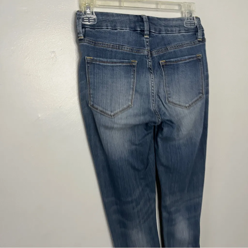 The Limited Dark Blue Distressed Ankle Jeans - Image 5