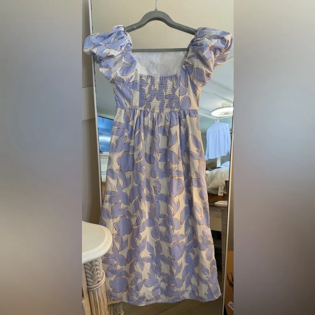 NEW Cotton Blend Puff Short Sleeve Lined Pockets Maxi Dress Target A New Day L - Image 2