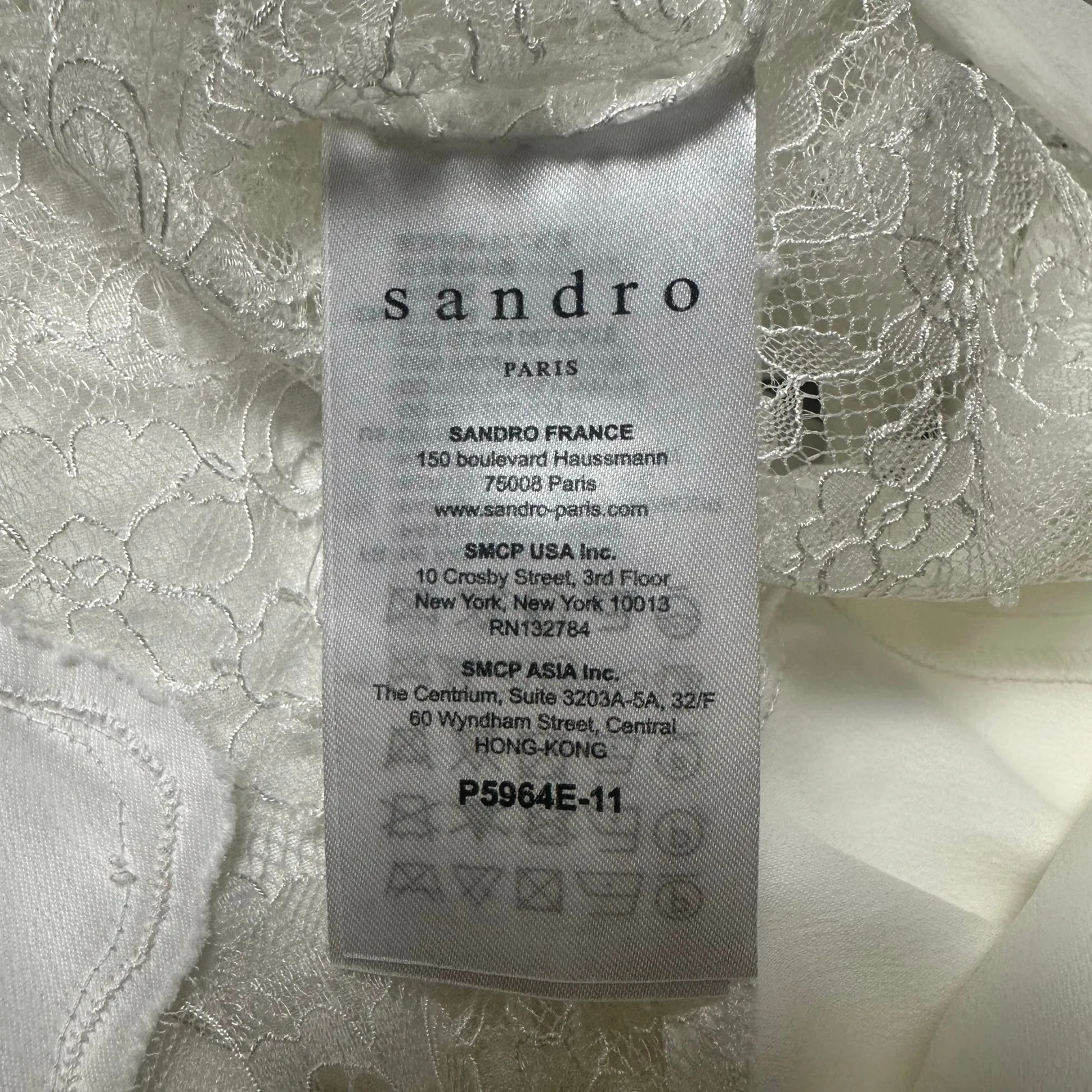 Sandro  Dilan Open Back Romper In Ecru NEW - Image 7