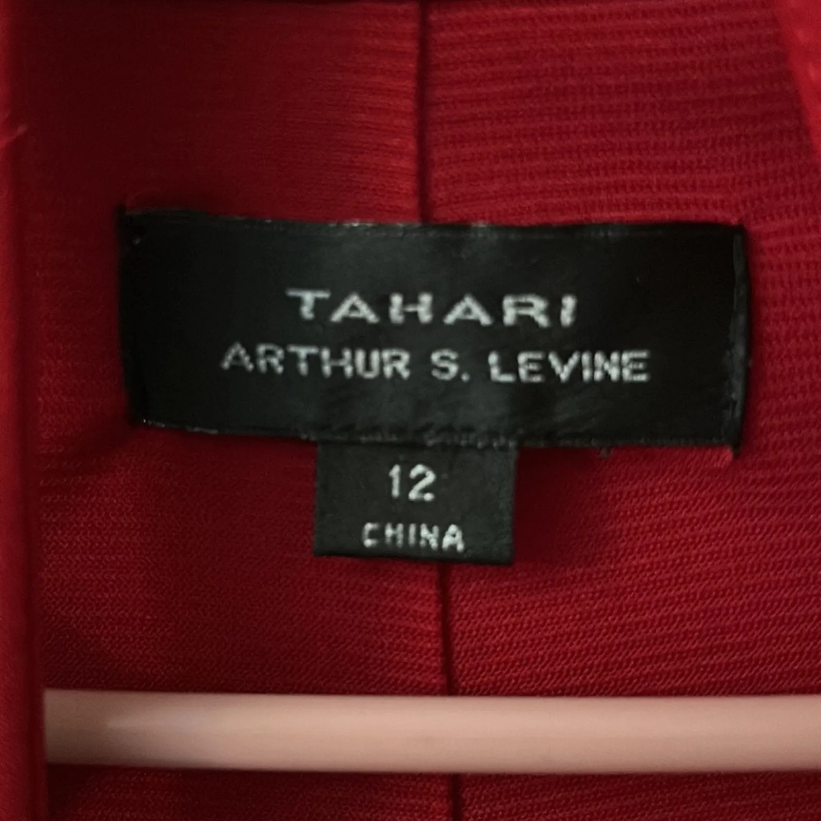 Tahari Arthur S. Levine Red Roll Tack Up Sleeve Shirtdres 12 Corporate Siren - Image 7