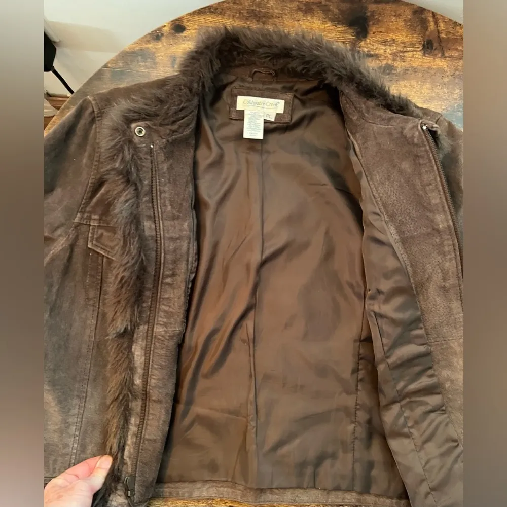 Coldwater Creek  | womens suede jacket. Size: PL - Image 4