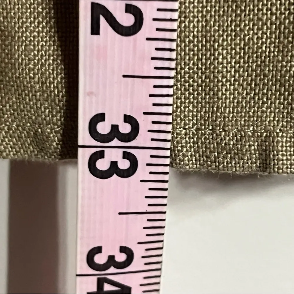 Vintage Talbots 100% Irish Linen Flared Pleated Bottom Midi Skirt‎ Size 4 Tan - Image 5