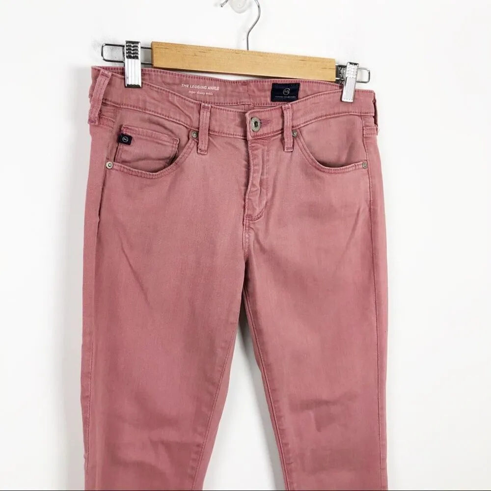 Adriano Goldschmied The Legging Ankle Skinny Jeans Size 26 Pink - Image 9