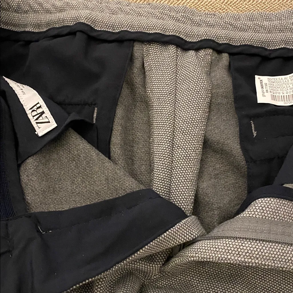 Zara Trousers Black/grey color - Image 8