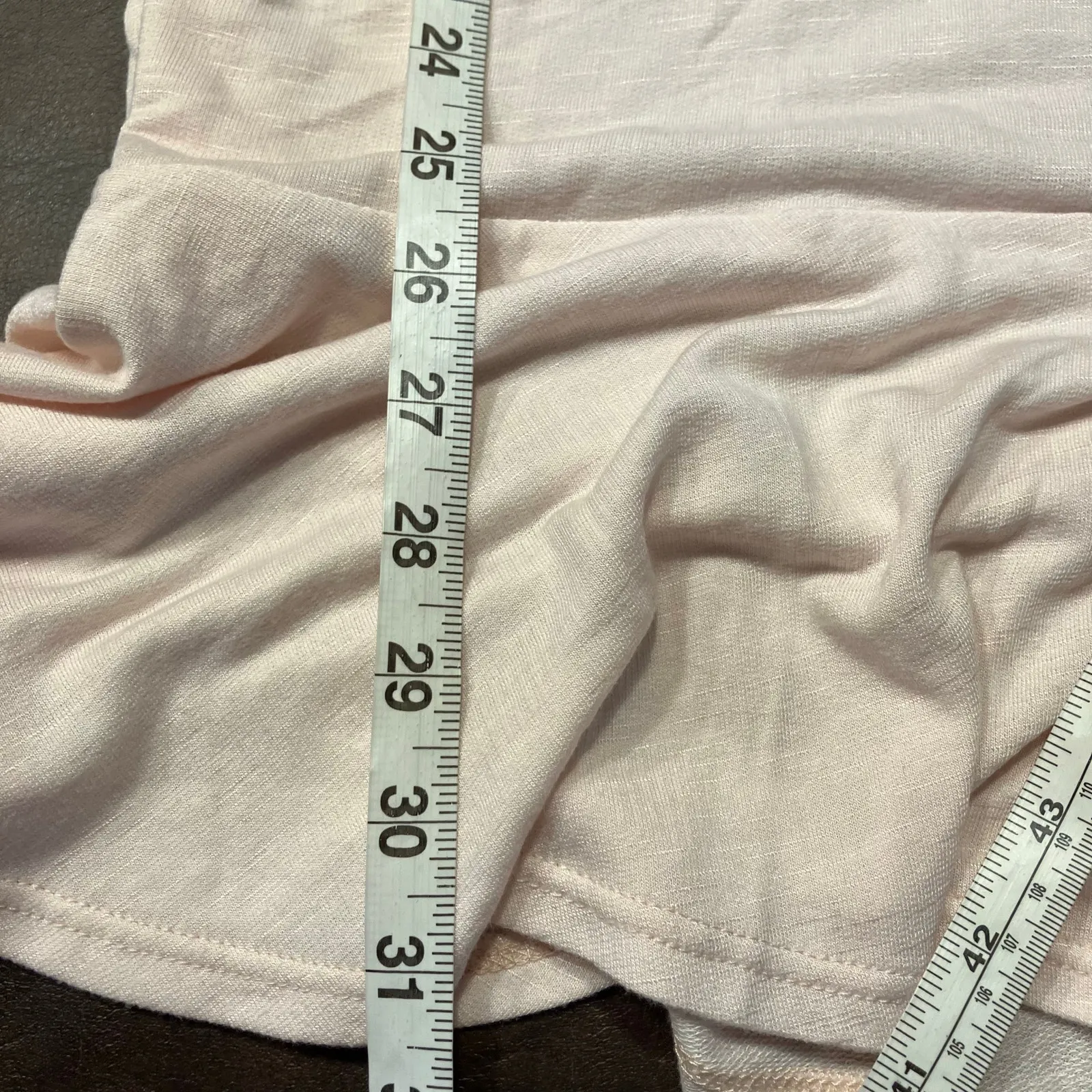 New Lanston Revolve Baby Pink Scoop Neck‎ Tee Dress Womens Medium Swing USA Made - Image 14