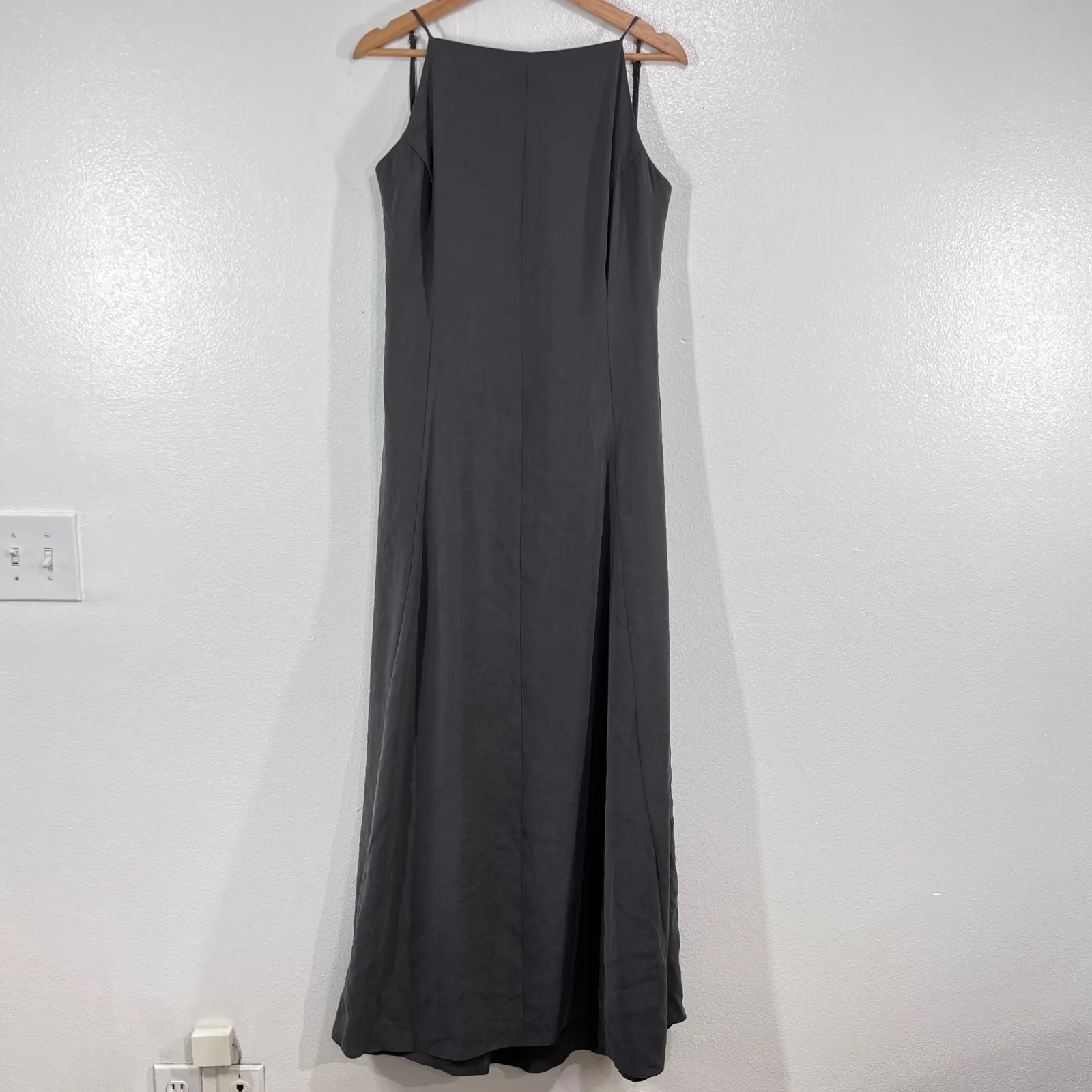 ASOS DESIGN Gray Maxi Dress Womens 14 Sleeveless Open Back Casual Party Cocktail - Image 3