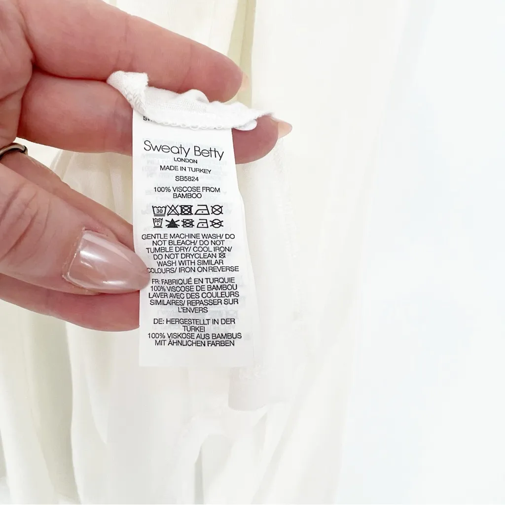 Sweaty‎ Betty Easy Peazy Long Sleeve T-Shirt XL White - Image 10