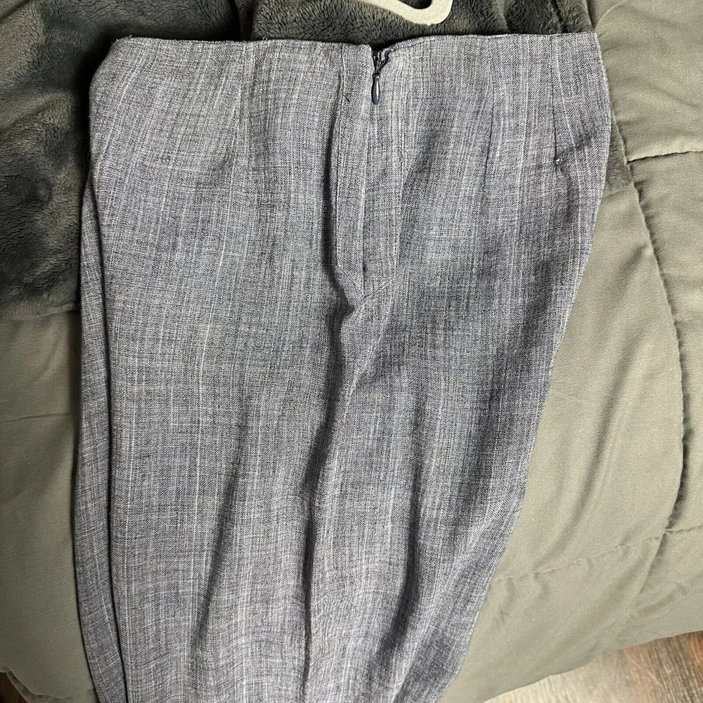 Giorgio Armani Collezioni Antinea Straight Leg HR Gray Pant 6 Linen Blend Twill - Image 3