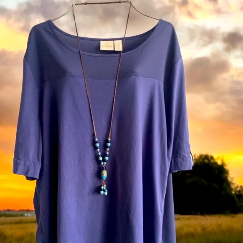 1pc‎ Vintage Ethnic Style Boho Handwoven Ceramic Beaded Adjustable Necklace Brown - Image 4