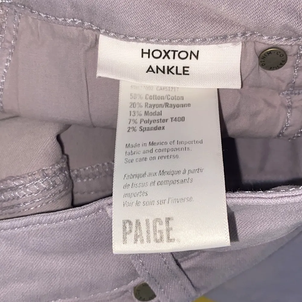 PAIGE Hoxton Ankle High Rise Skinny Jeans in Soft Violet - Image 3