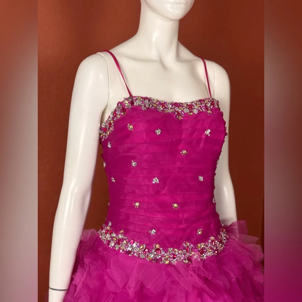 MoriLee Vibrant Pink Quinceañera Dress Size 12 - Image 9