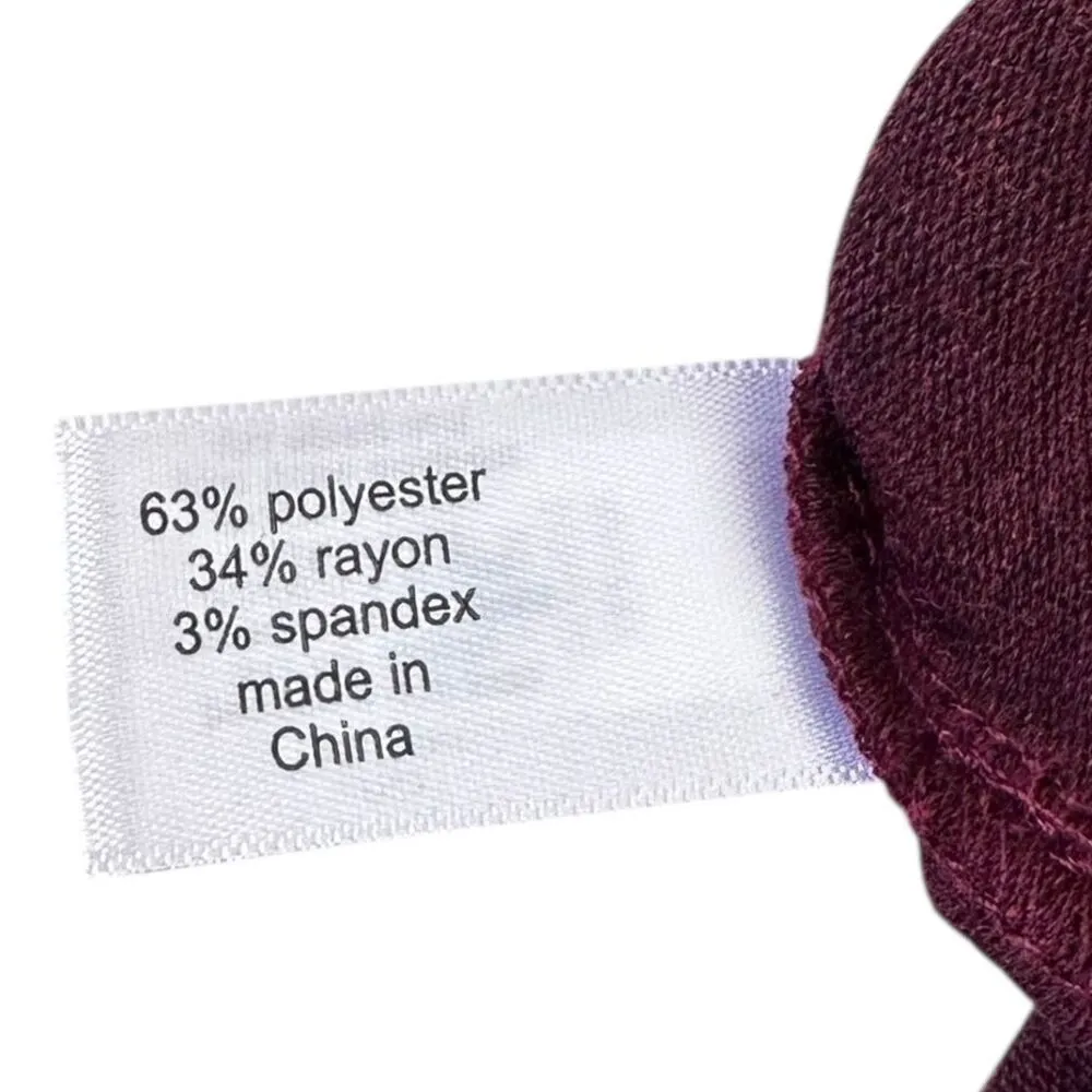 Lane Bryant Maroon Hooded Stretch Knit Sweater Women Plus Size 18/20 NWT | 70-50 - Image 4