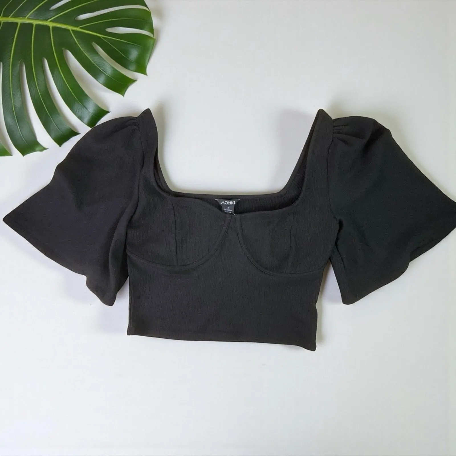 ASOS 🆕  Monki Tilly Flutter Sleeve Top - Image 11