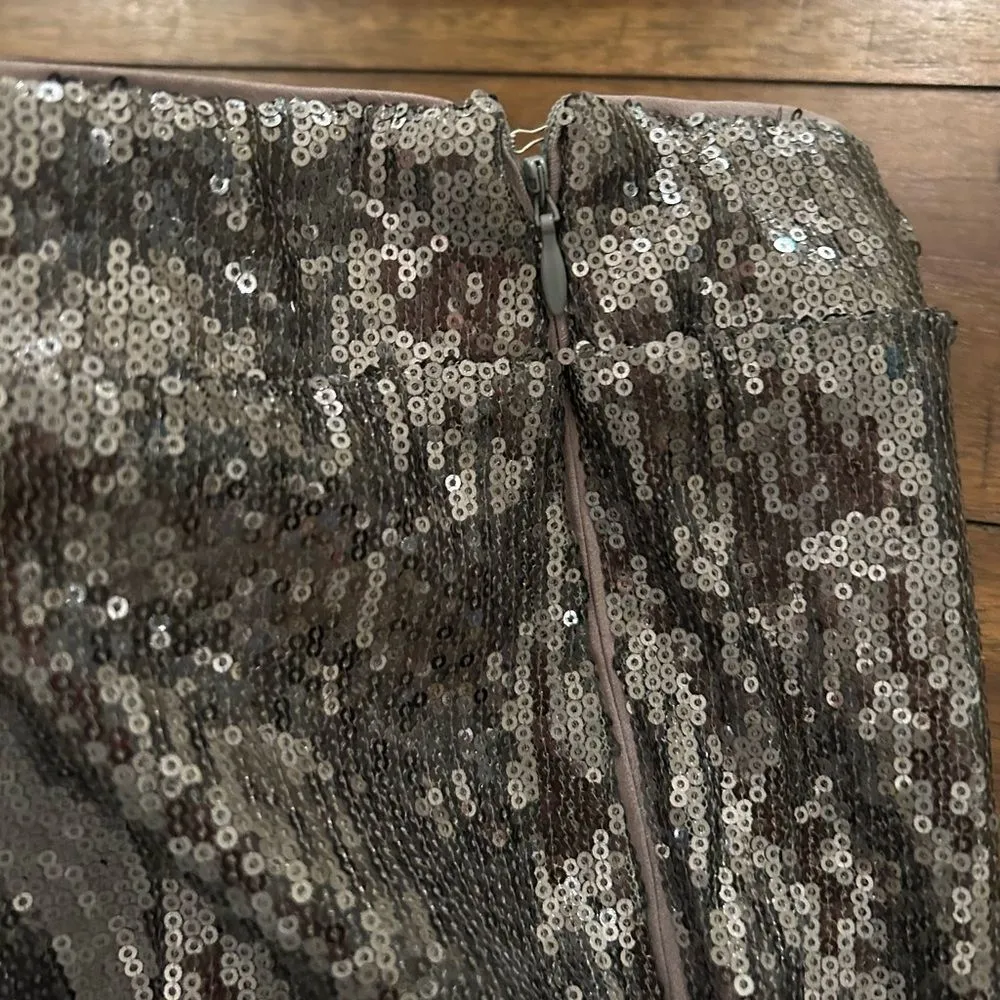 A New Day Women's Relaxed Leg High Rise Silver Sequin Trouser Pants Size 12 NEW - Image 8