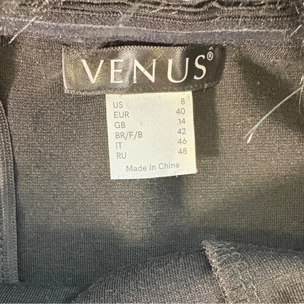 Y2K Venus Strapless Feather Trim Mini Cocktail Dress Women’s 8 Mob Wife Glam LBD - Image 7