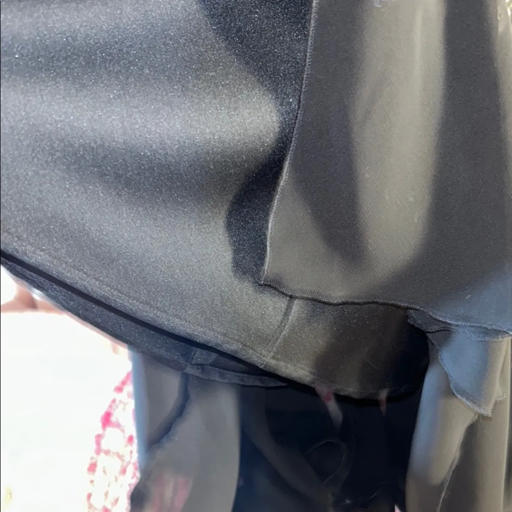 Vintage S.L. Fashions Size 12 Black Floral Embellished Midi Dress - Image 6