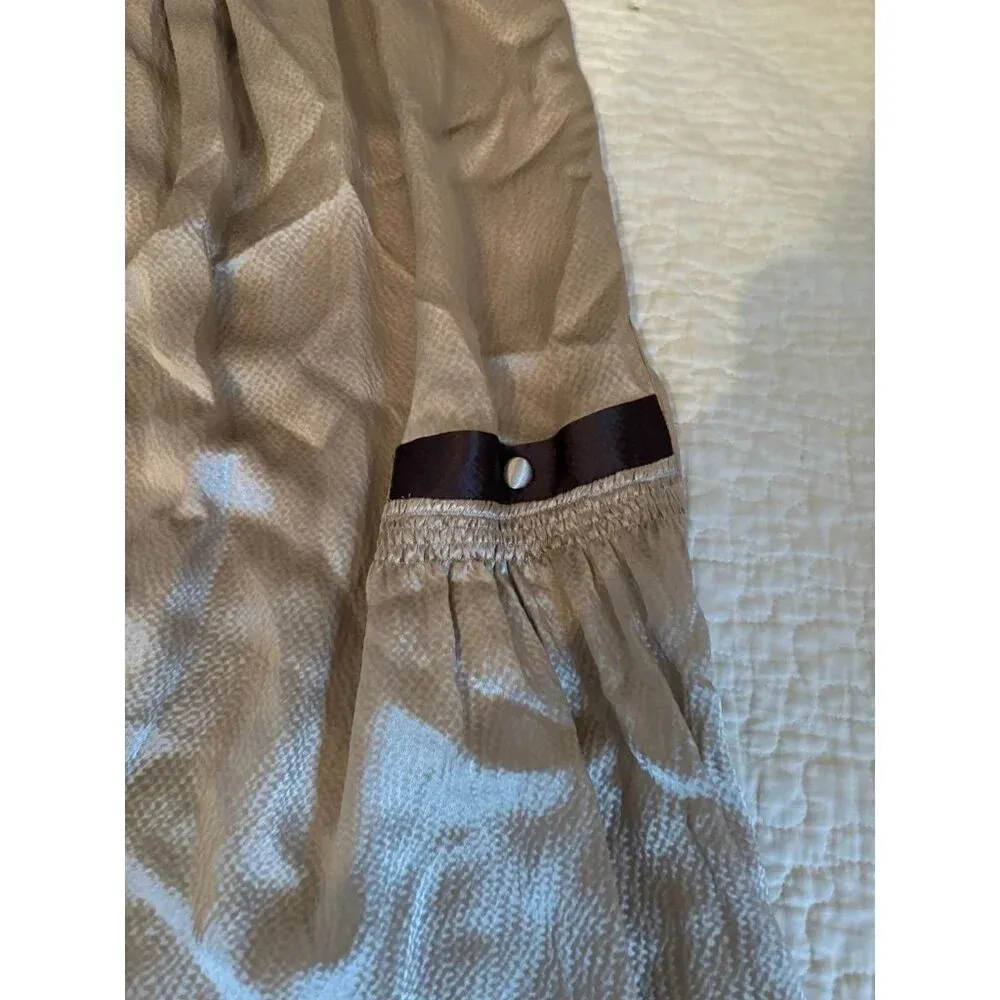 BCBG brown silk baby doll dress XS - Image 5