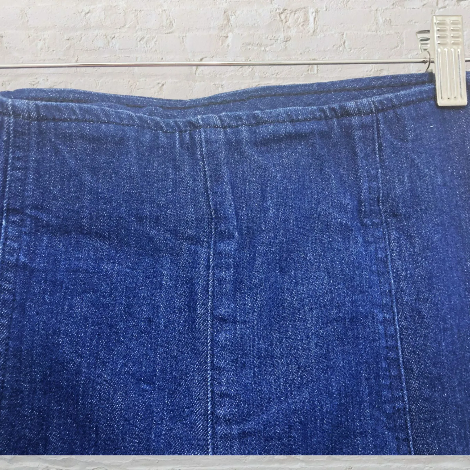 INC Stretch Wide-Leg Crop Jeans Size 12 Blue High Waisted Casual Comfy Pull On - Image 6
