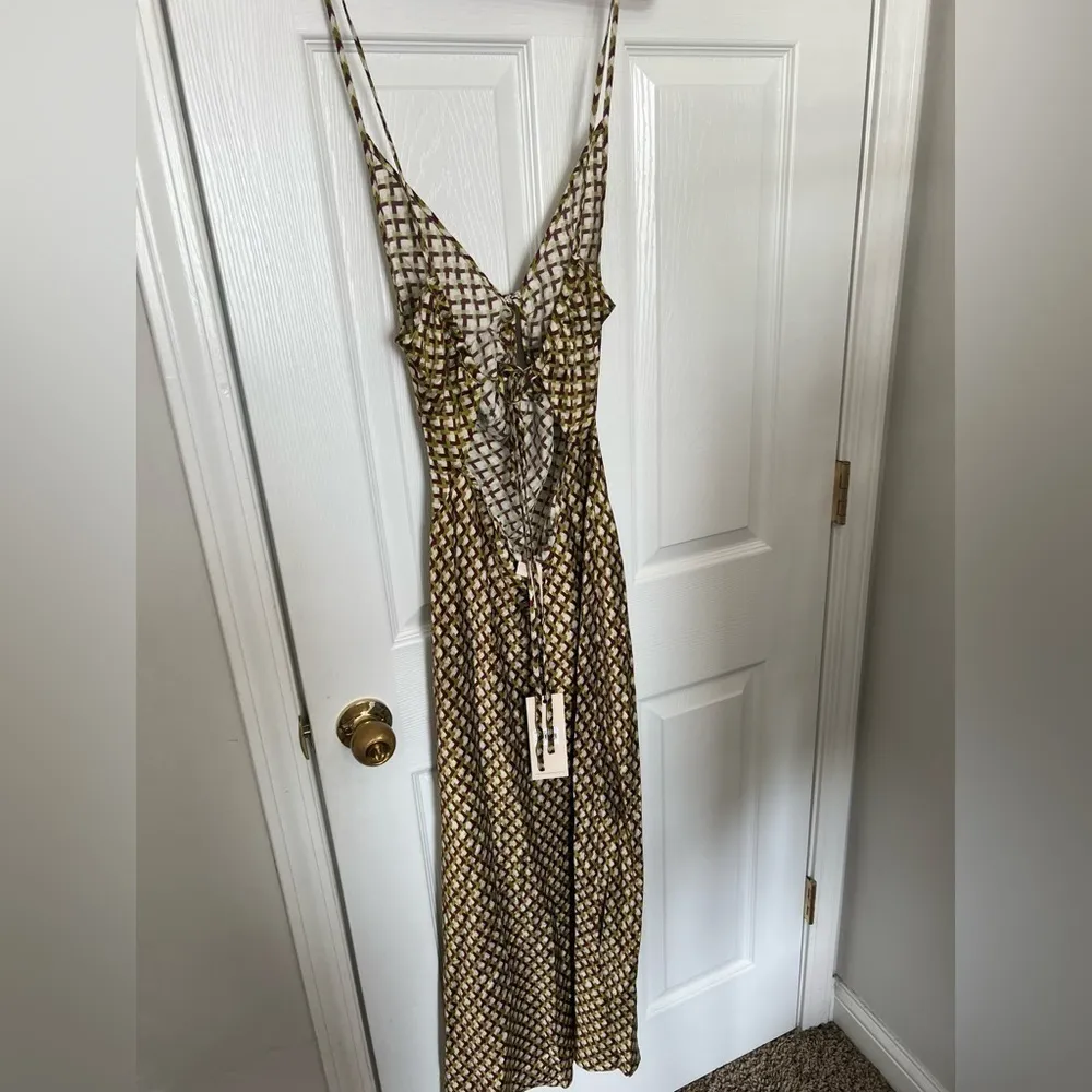 Bec + Bridge Quinn silk Maxi Dress in Siena Geo - Image 11