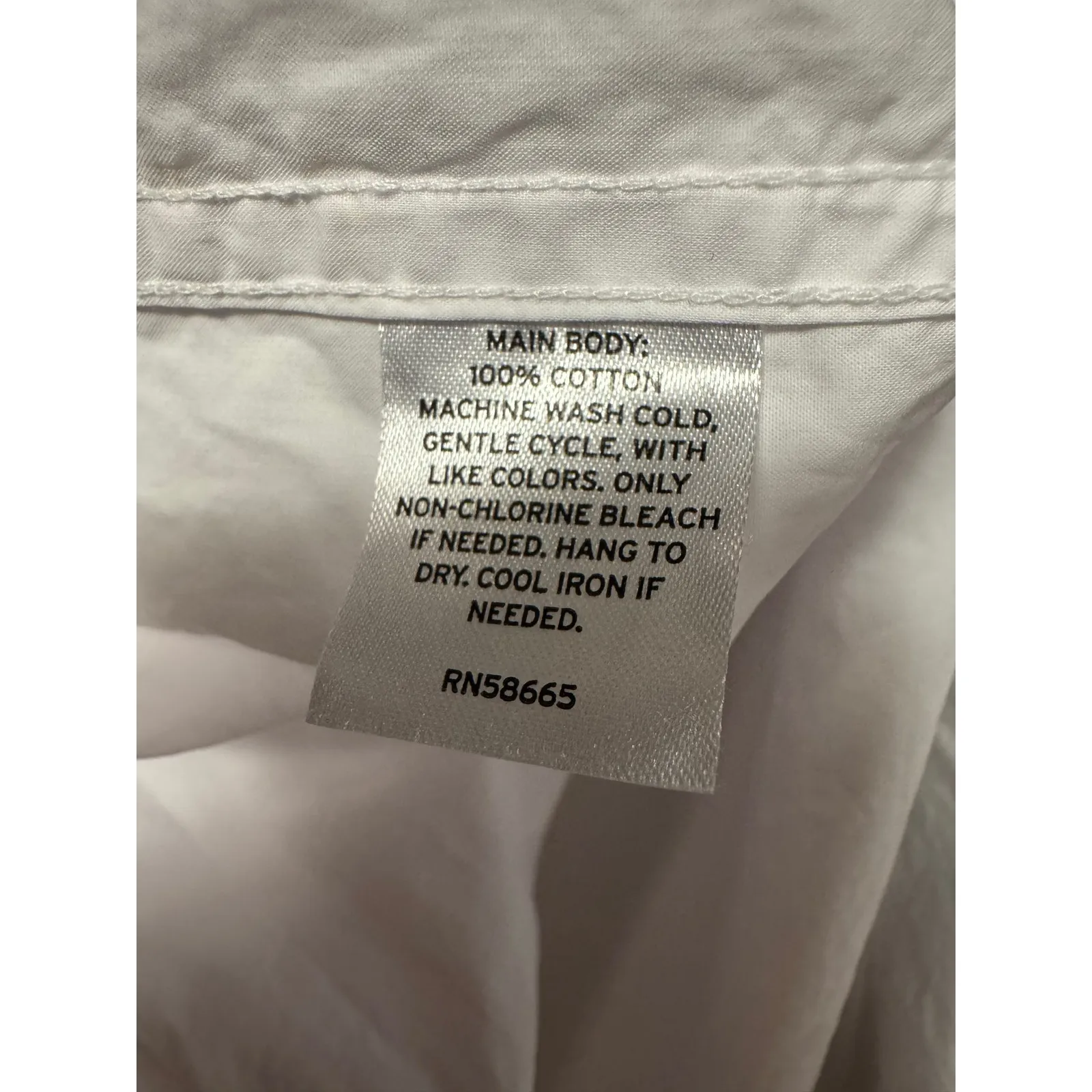 Nordstrom White Cotton Long Sleeve Button Up - Large (new) - Image 3