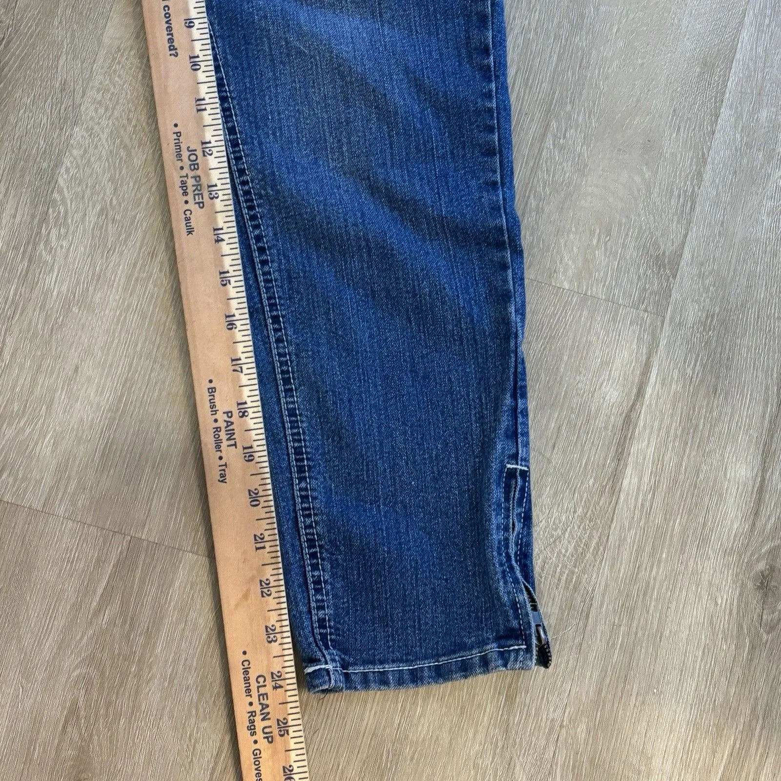 OP Ocean Pacific Jeans 13 Womens Blue Denim Side Zipper Ankle Skinny Stretch Size undefined - Image 9