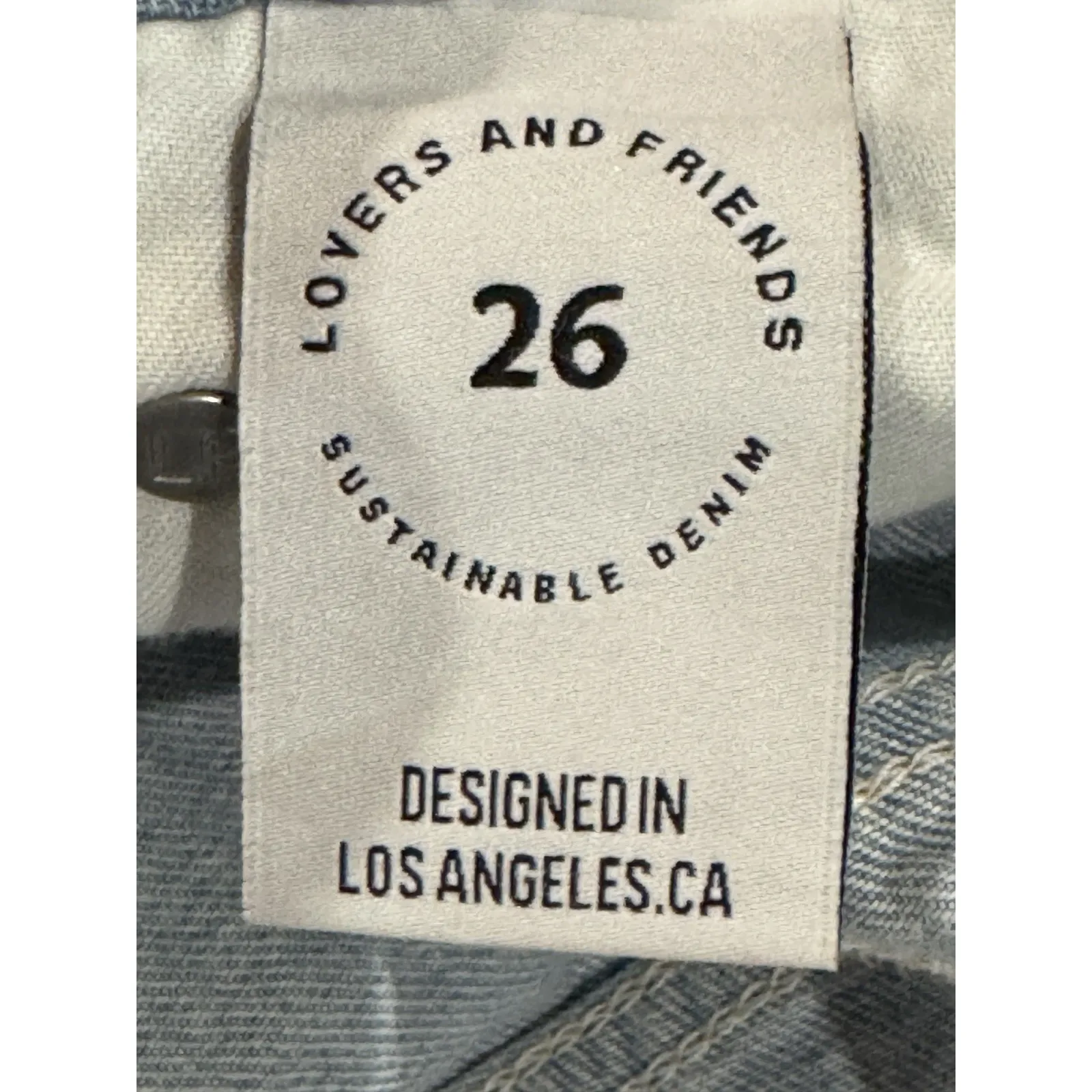 REECE HIGH RISE SLIM Straight Light Wash Size 26‎ Slightly Distressed - Image 6