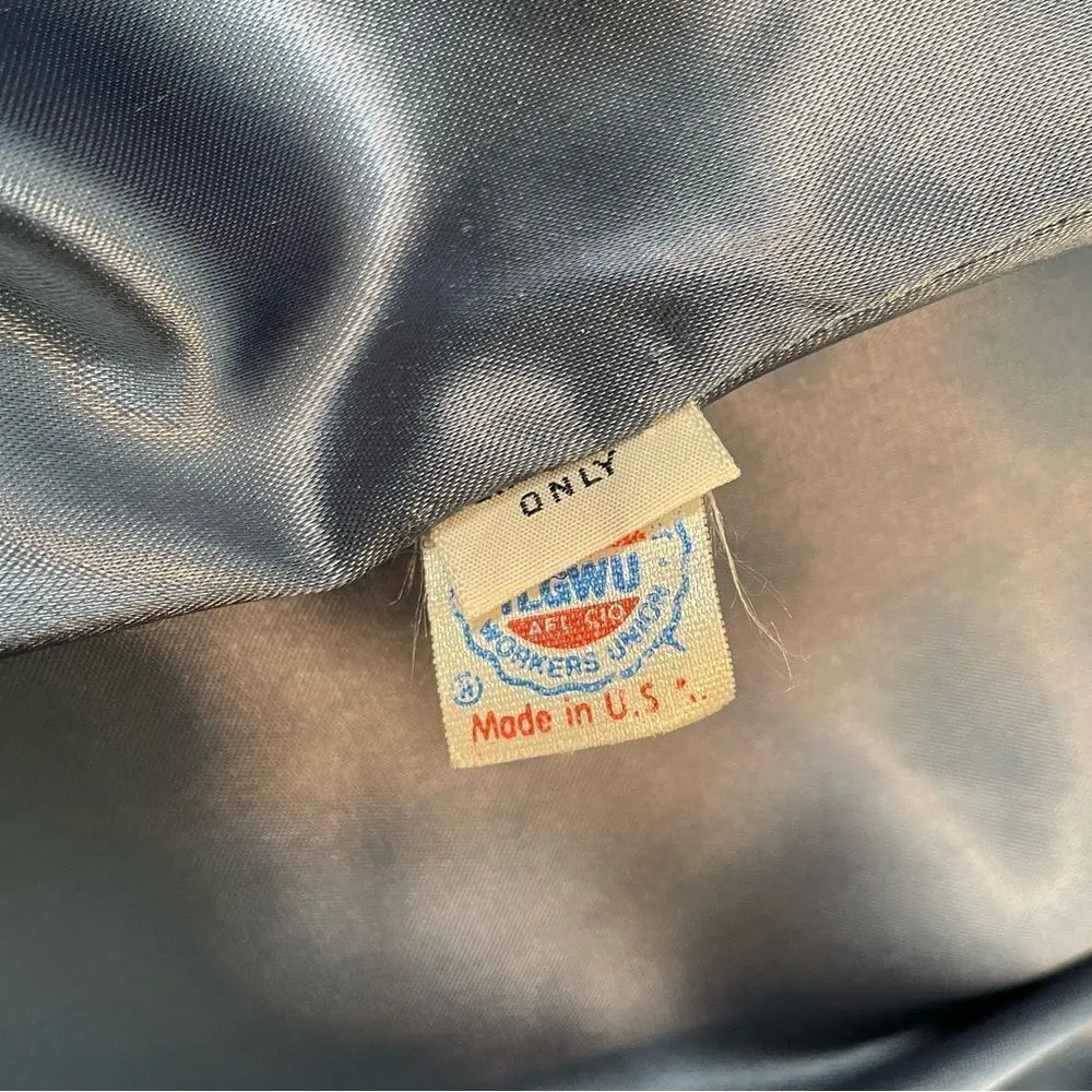 Vintage Lorendale by Bromleigh Long Blue Overcoat ILGWU Blue Size L - Image 7