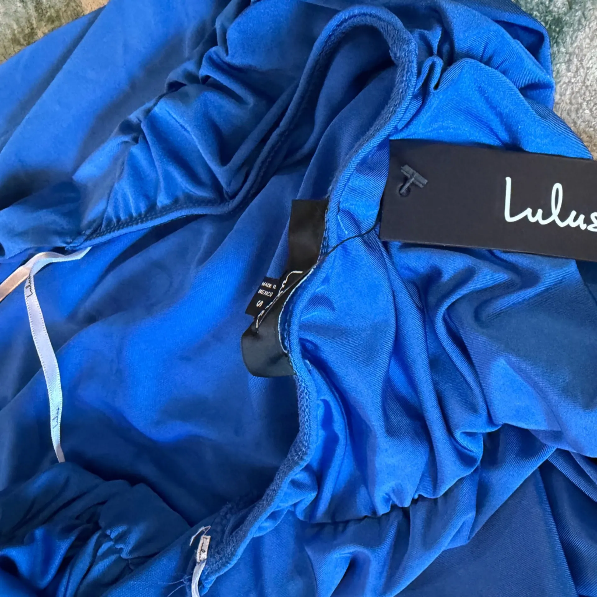 Lulus Brilliant Elegance Blue Off-the-Shoulder Backless Maxi
Dress - Image 5