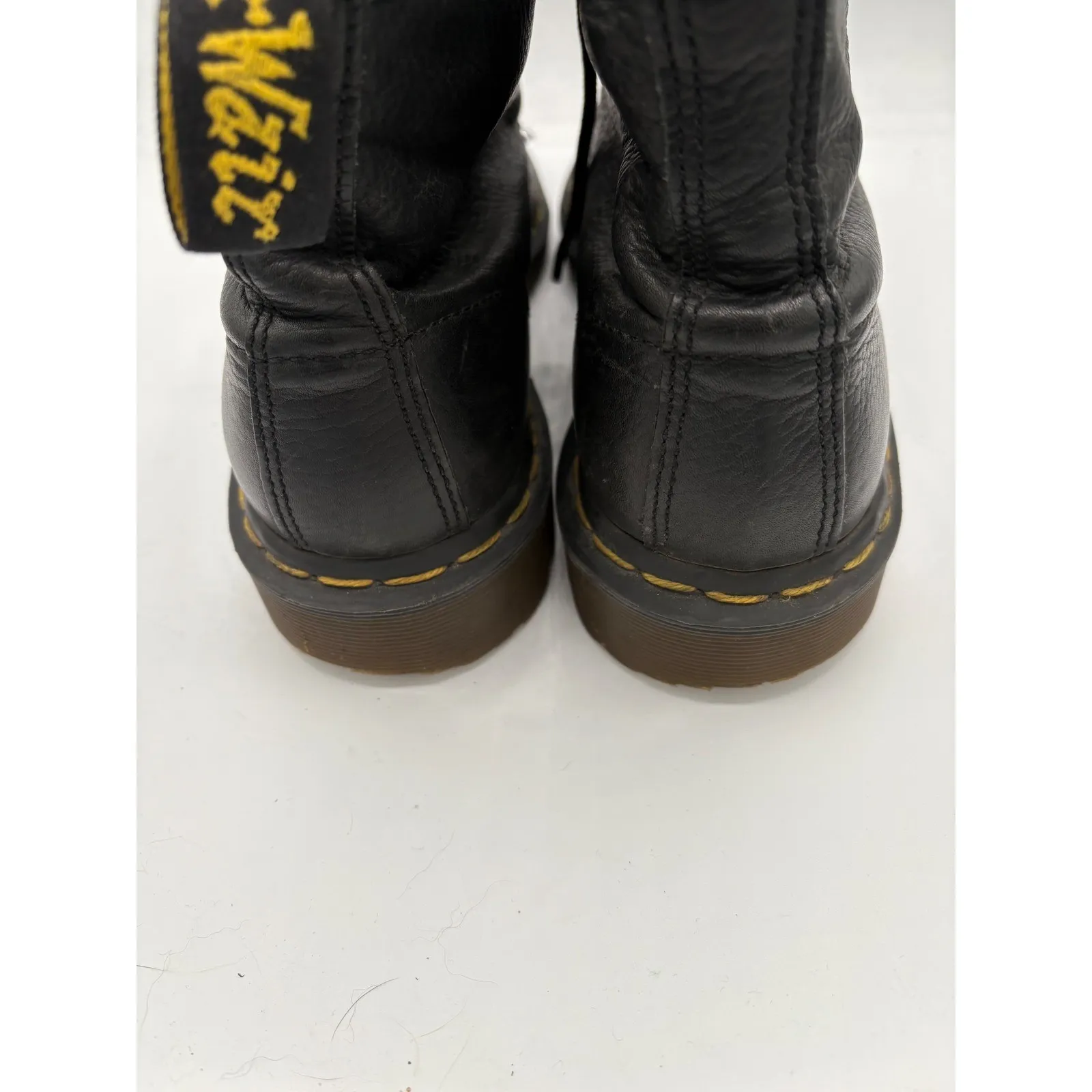 Dr Martens Black Leather Lace Up Ankle Boots Made in England women's 8 - Image 5