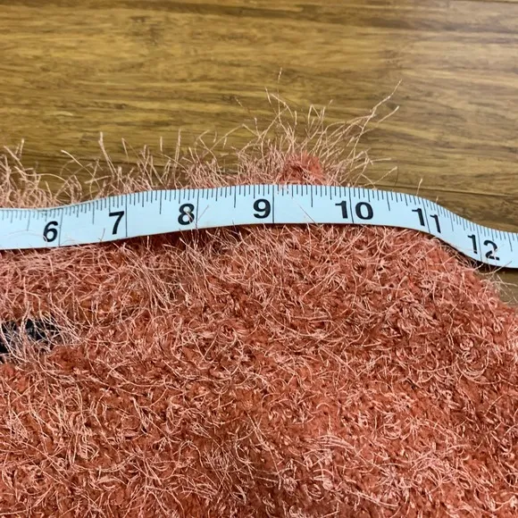 Finesse Fuzzy Mini Skirt‎ Womens Medium Textured Orange Party Clubwear Stretch - Image 6