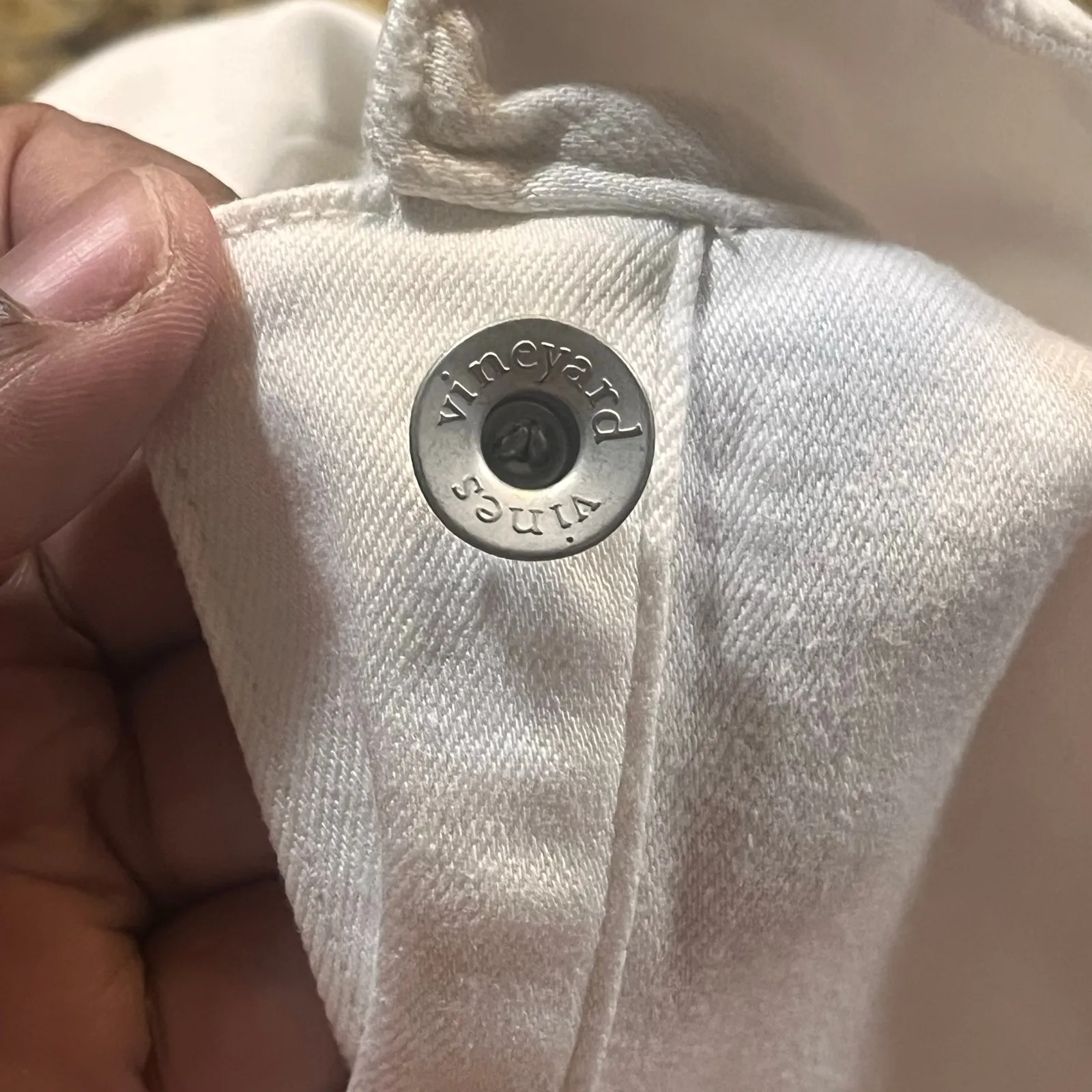 Vineyard Vines White Jean Jacket Women XXS Preppy Coastal Style Summer Layering - Image 6