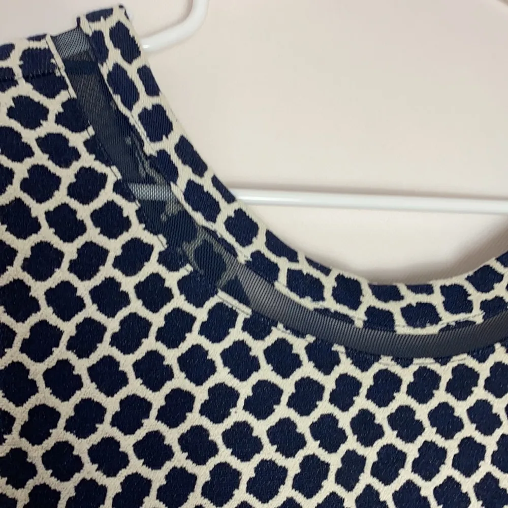 Reiss Alberto navy jacquard body con sleeveless dress sz 8 - Image 4