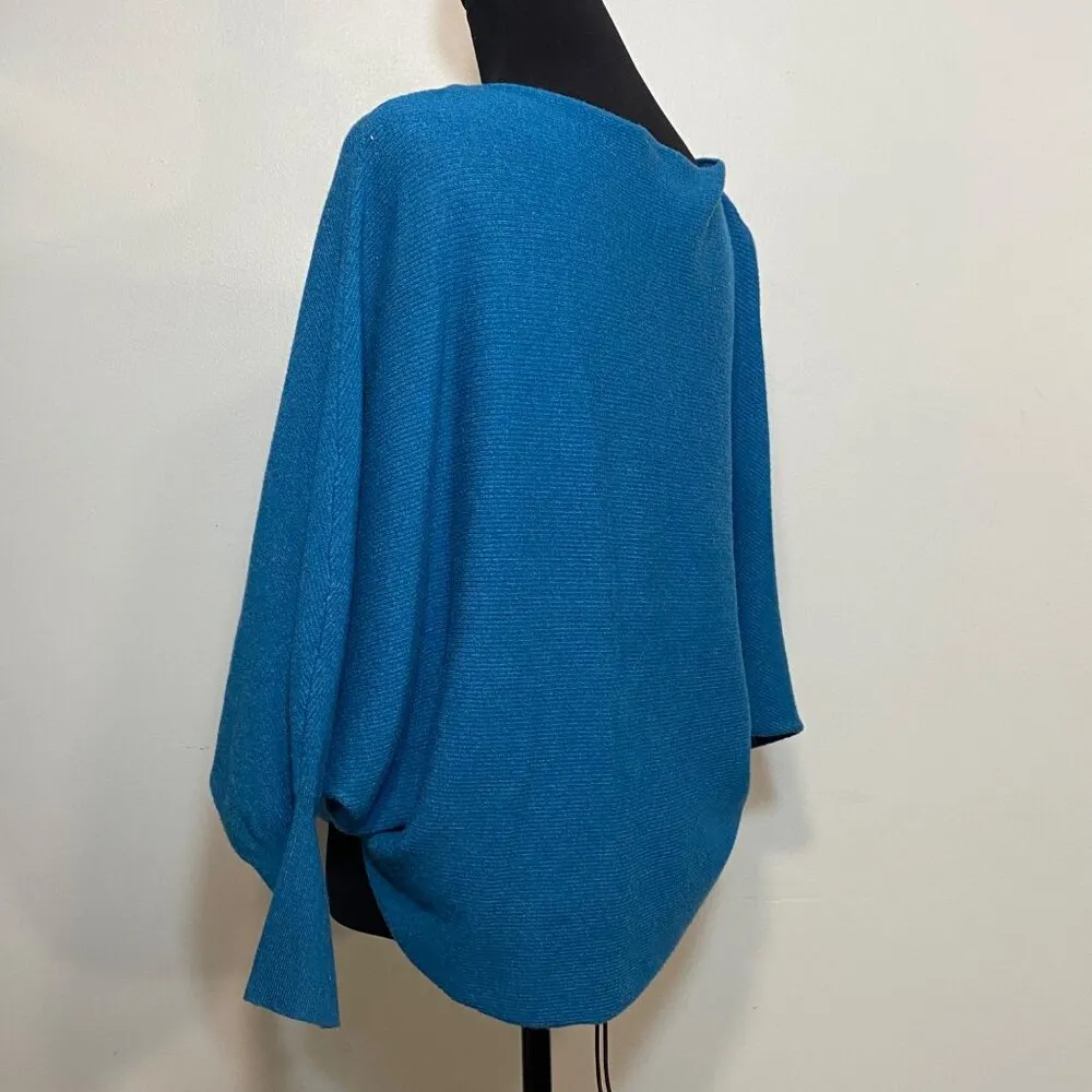 Kerisma Teal Blue Batwing Lightweight Sweater Womens - Image 2