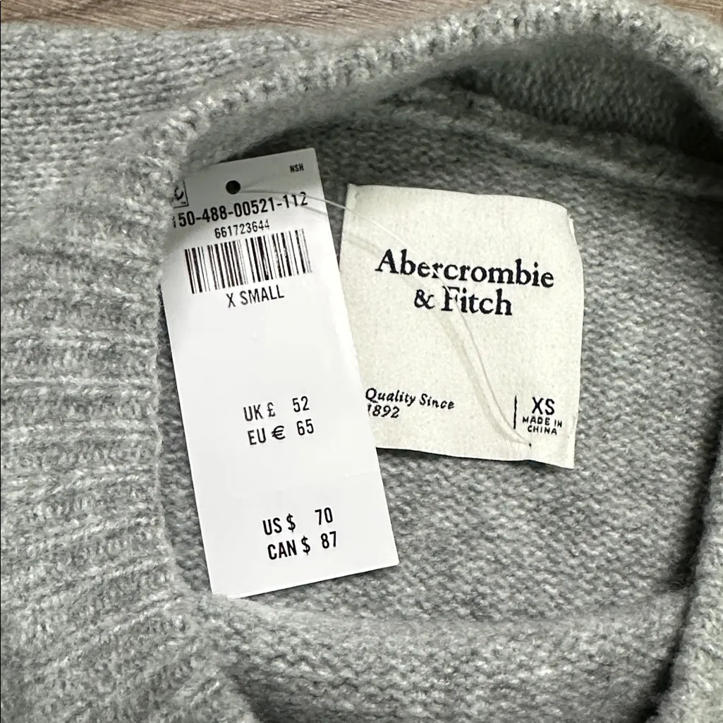 Abercrombie & Fitch‎ Madeline Textural Crew Sweater "Love You More" Graphic XS - Image 8