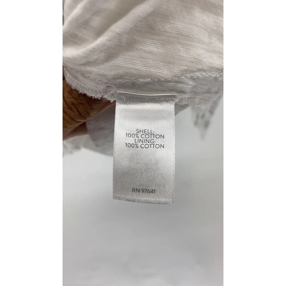 J.Jill linen lagenlook coastal chic tunic dress striped white black pinstriped Size XS - Image 5