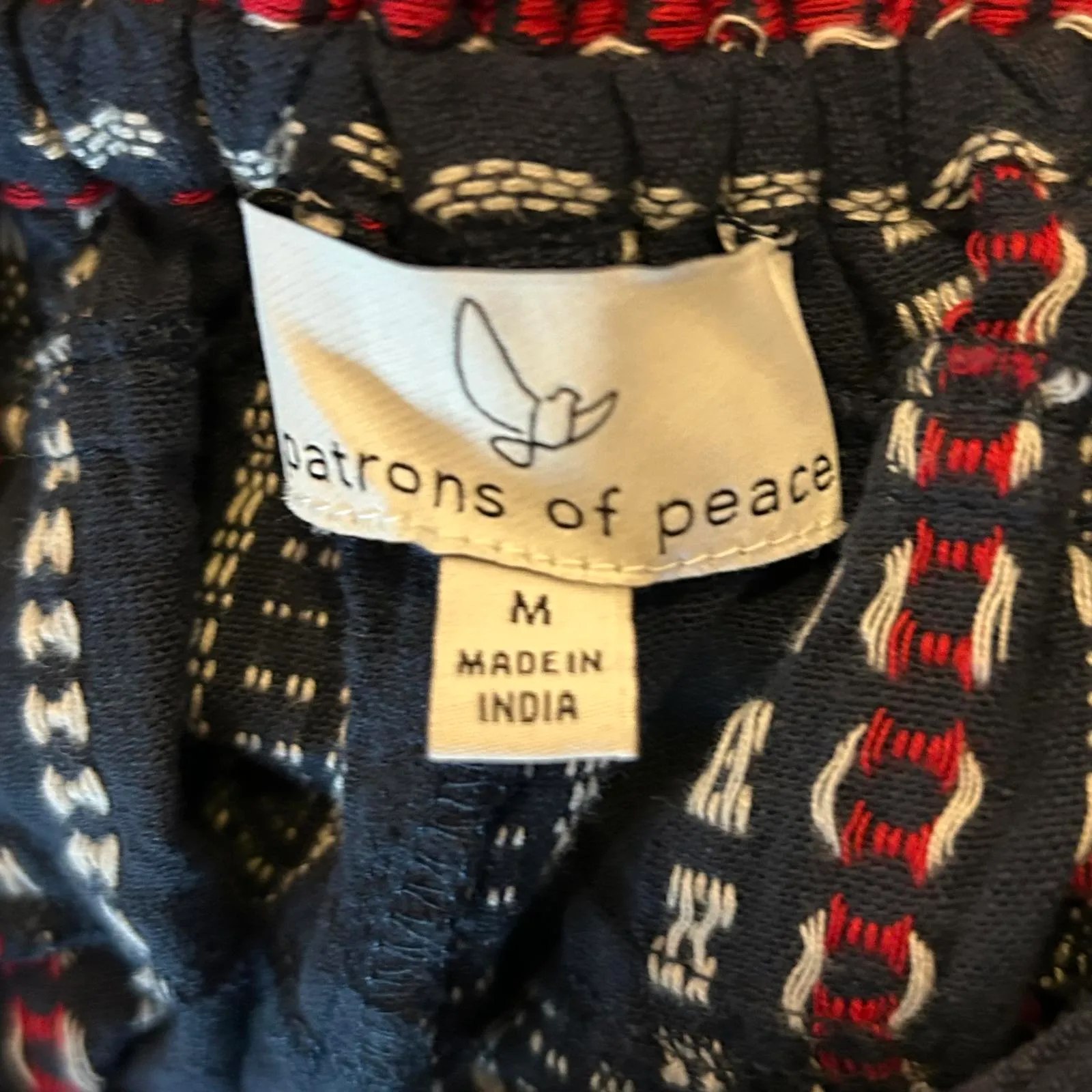 Patrons of Peace Womens Cropped Pants Navy Blue Embroidered Size M Size M - Image 7