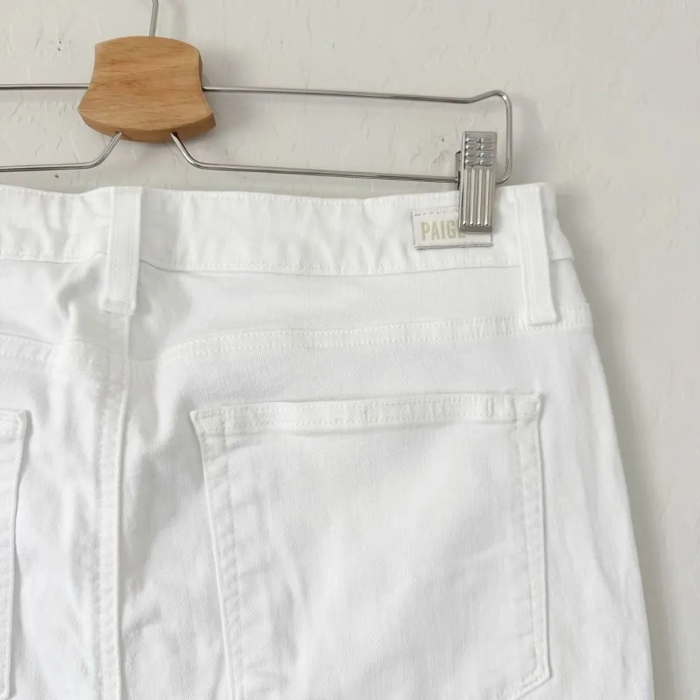 PAIGE Jacqueline High Rise Straight Leg Jeans in White Size 31 - Image 7