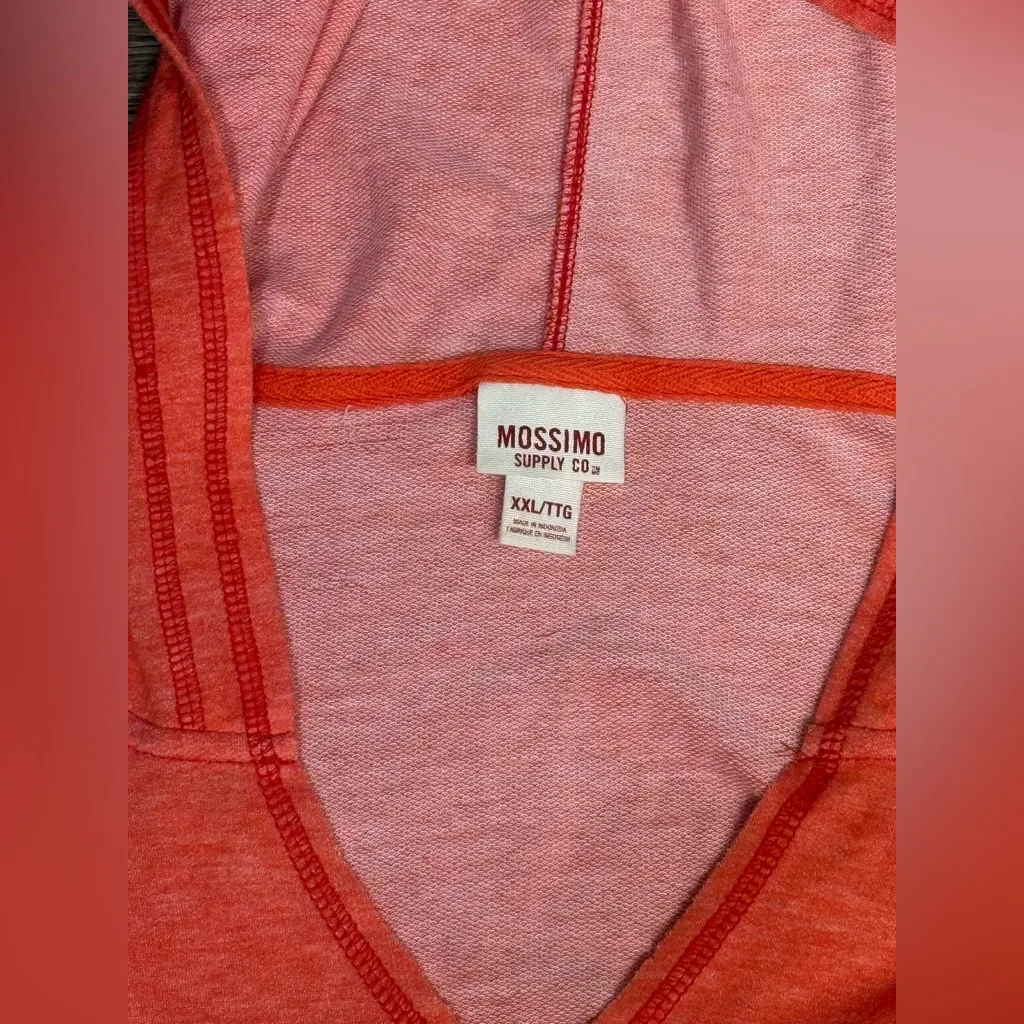 Mossimo Supply Co. Red Hooded Top Size XXL - Image 3