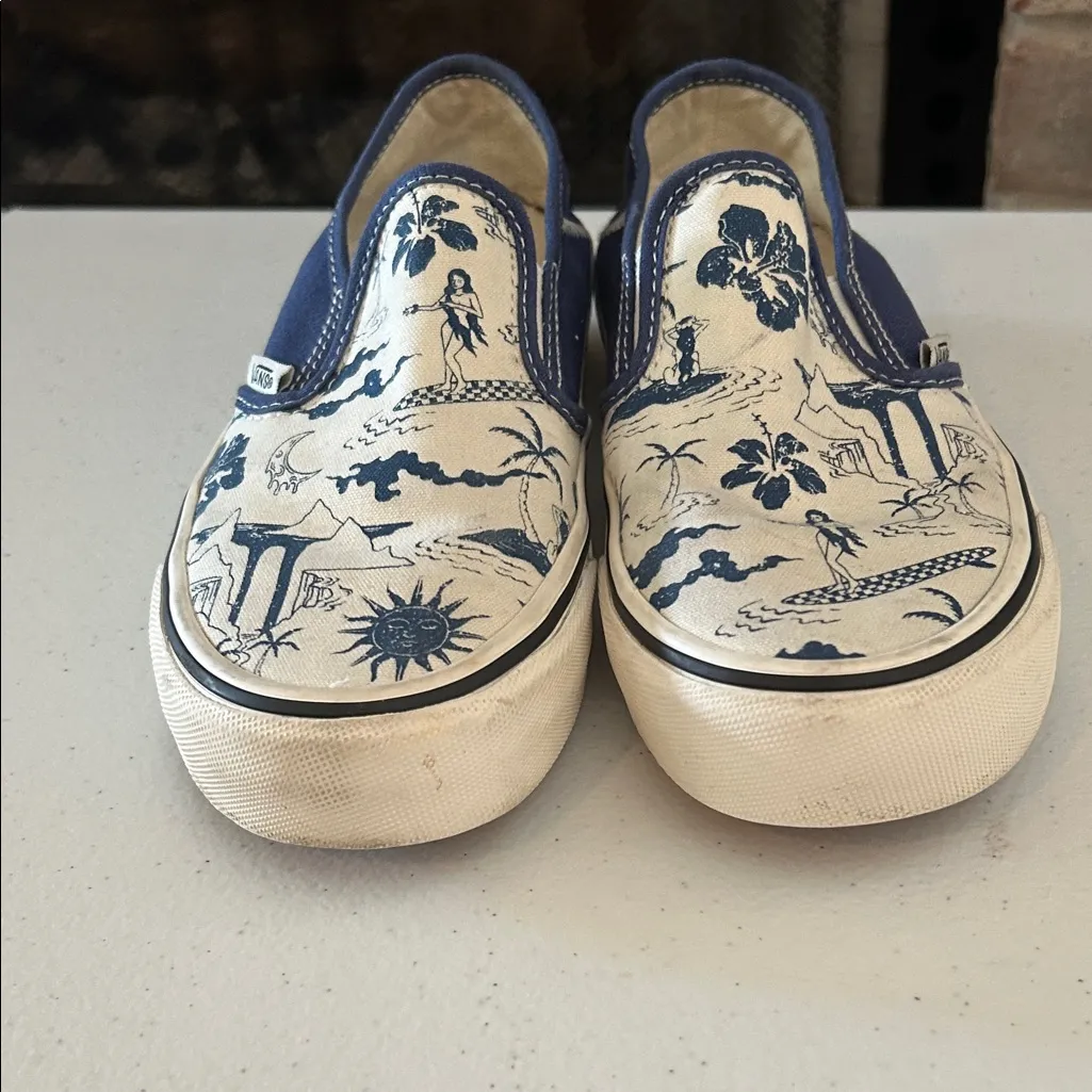 Vans SF Island Dream Ultracush Blue/wht Slip-On Sneakers Size Womens 5 Men’s 3.5 - Image 4