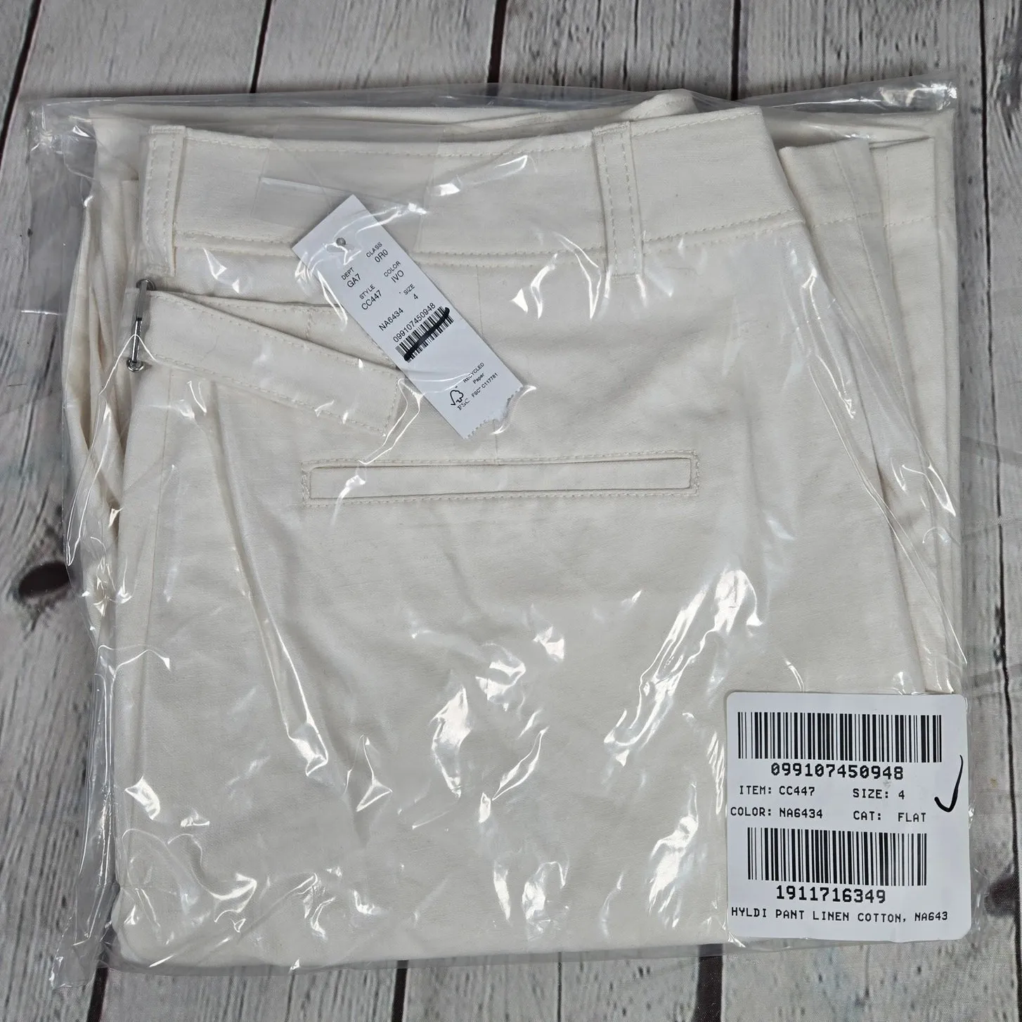 J. Crew Full-length wide-leg trouser‎ in cotton blend Ivory 4 NWT - Image 13