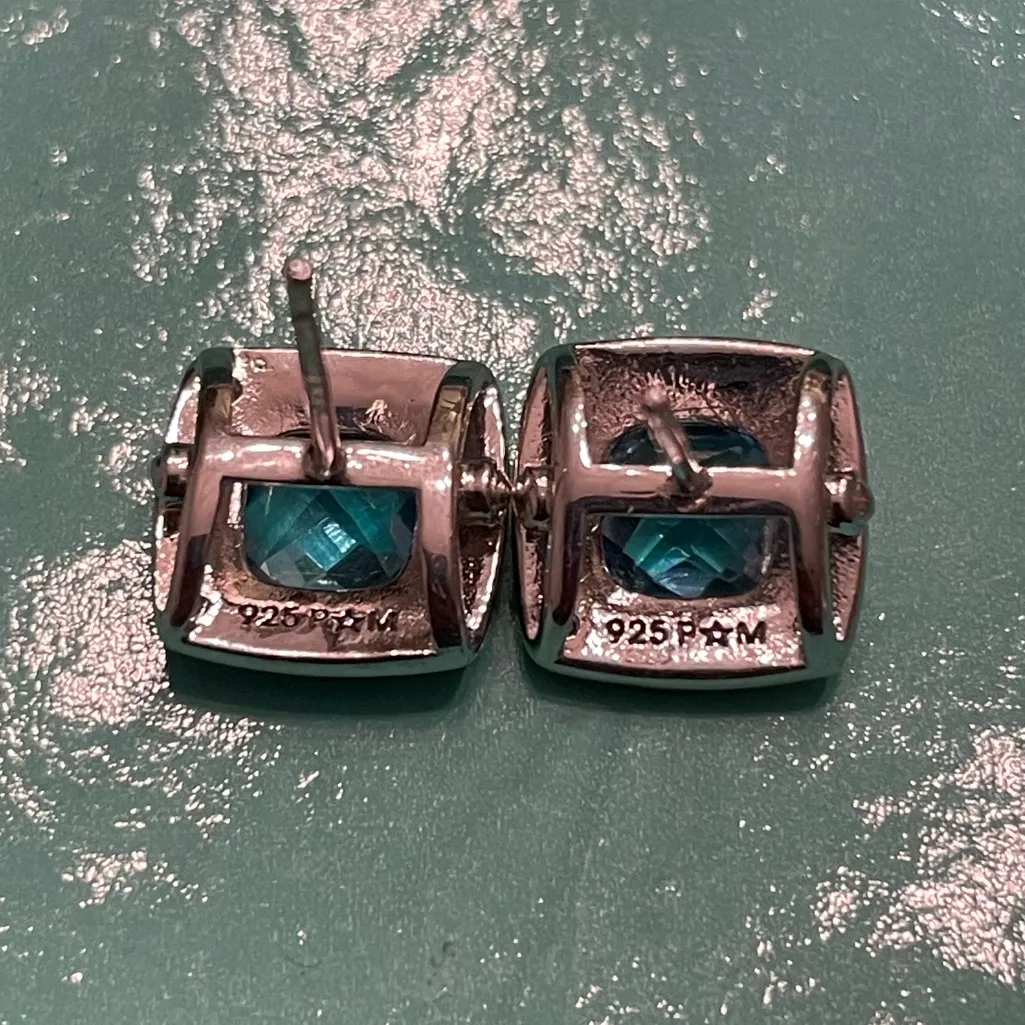 Sterling Silver Earrings Blue - Image 6