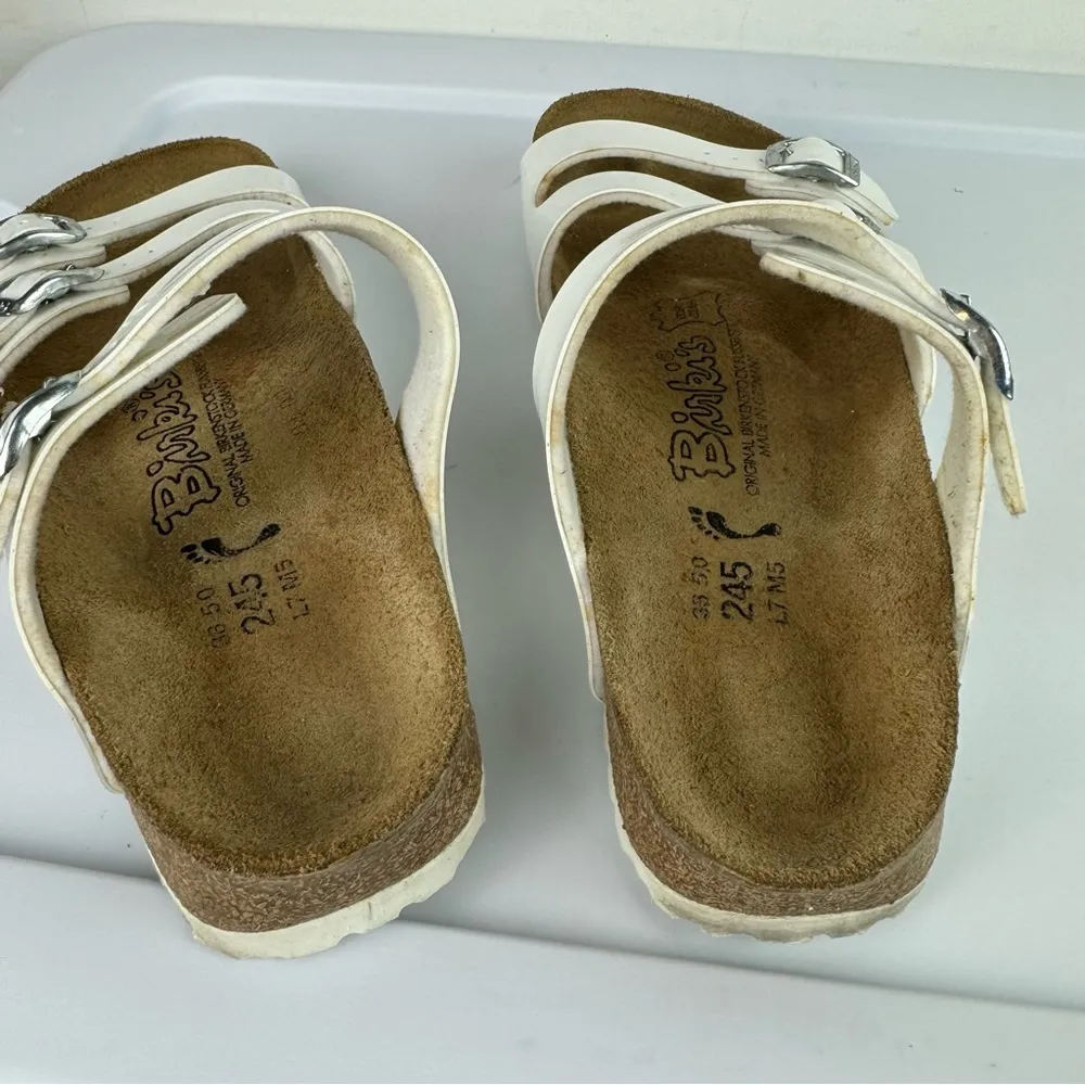 Birkenstock Birki’s Florida White Birko-Flor Strappy Sandals Sz 7 - Image 10