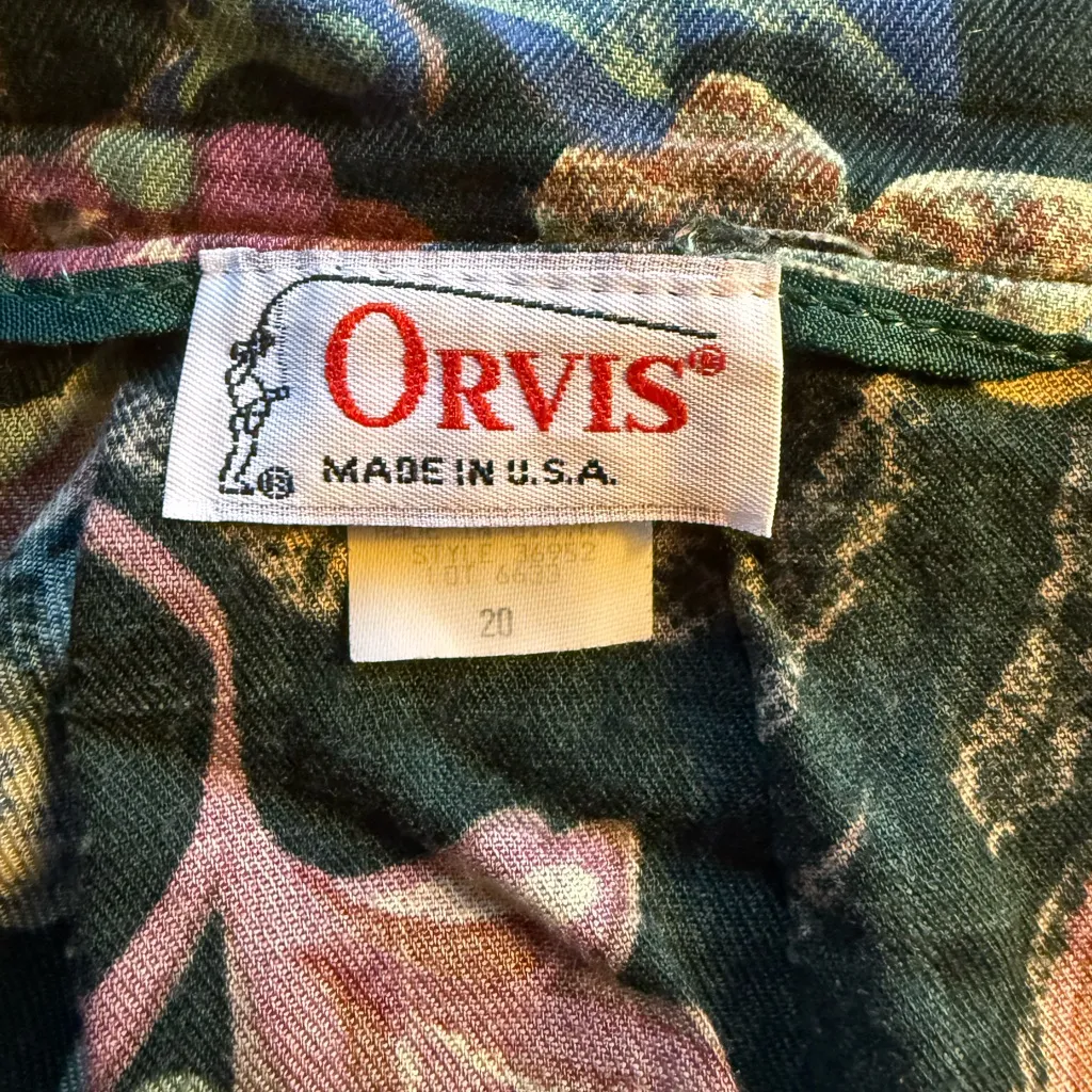 Vintage 90s USA ORVIS  Women's Floral Pleated Skirt Autumn Shades Size 10/12 - Image 4