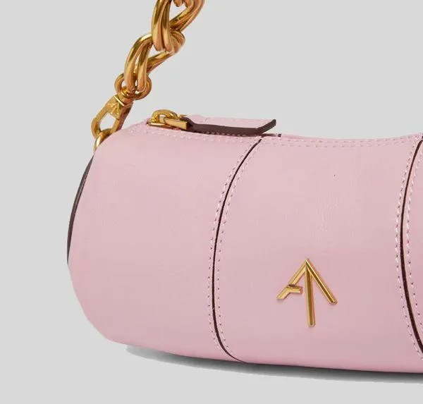 Manu Atelier XX Mini Cylinder Bag in Pink - Image 11
