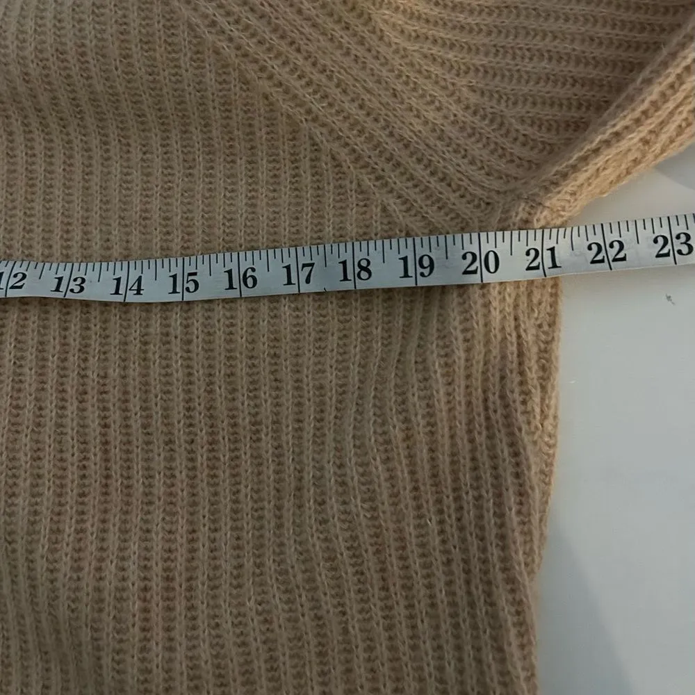 J. Crew Point Sur Mohair Wool Blend Turtleneck Tan Peach Blush Sweater Size XS - Image 8